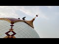 Prosesi Pemasangan Mahkota (Makara) Kubah Masjid Jami' Nurul Khoir Babelan - Bekasi
