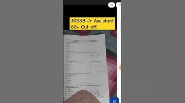 JKssb Jr Assistant Exam Cut off 2023 #jkssb #jkssbjobs