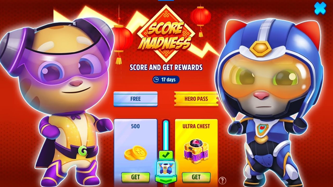 Talking Tom Hero Dash Score Madness - Rockstar Ginger vs Trooper Tôm vs Raccoon Boss