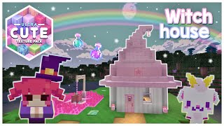 Building a Witch House ♡ Ultra Cute Texture Pack ✰ Minecraft Bedrock Tutorial @AnotherCF