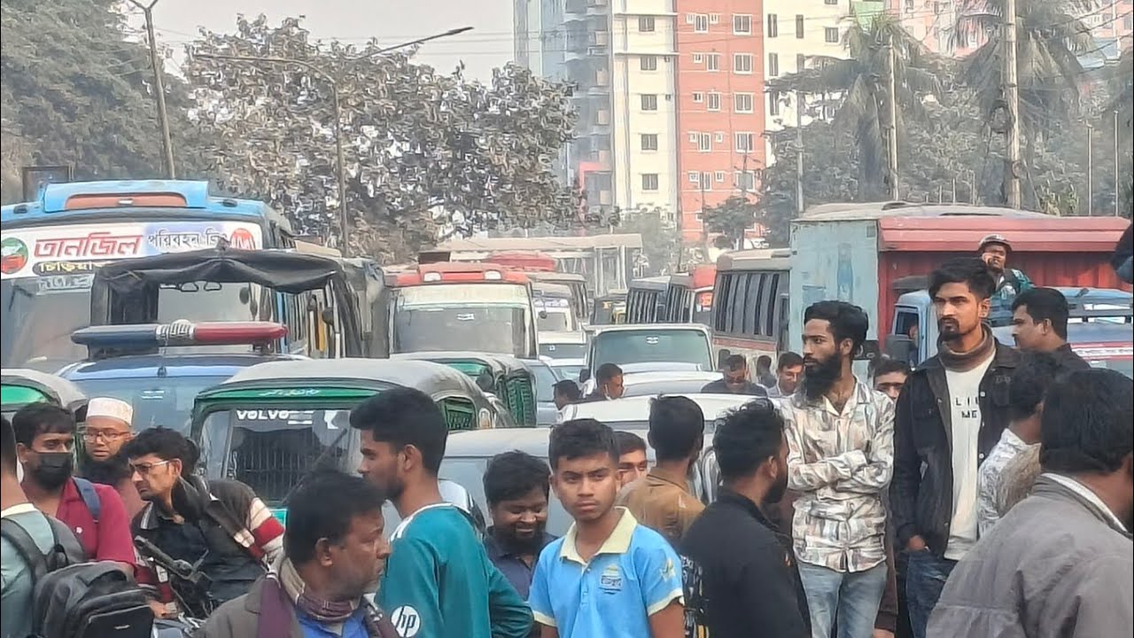 গাবতলী টেকনিক্যাল অবরুদ্ধ সাধারণ মানুষের যান চলাচল দুর্ভোগ সরাসরি