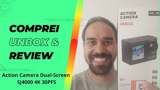 COMPREI | UNBOX & REVIEW | HAND ON | Action Camera Dual-Screen SJ4000 4K 30PFS