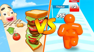 Tall Man Run vs Sandwich Runner - All Level Gameplay Android,iOS - NEW UPDATE Best Apk Games