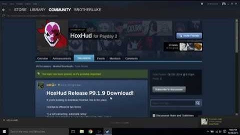 How to install the latest HoxHud mod for PAYDAY 2