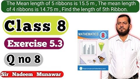 Class 8 Exercise 5.3 Q no 8  Ex 5.3 SNC Maths PCTB Maths Single National Curriculum maths Class 8