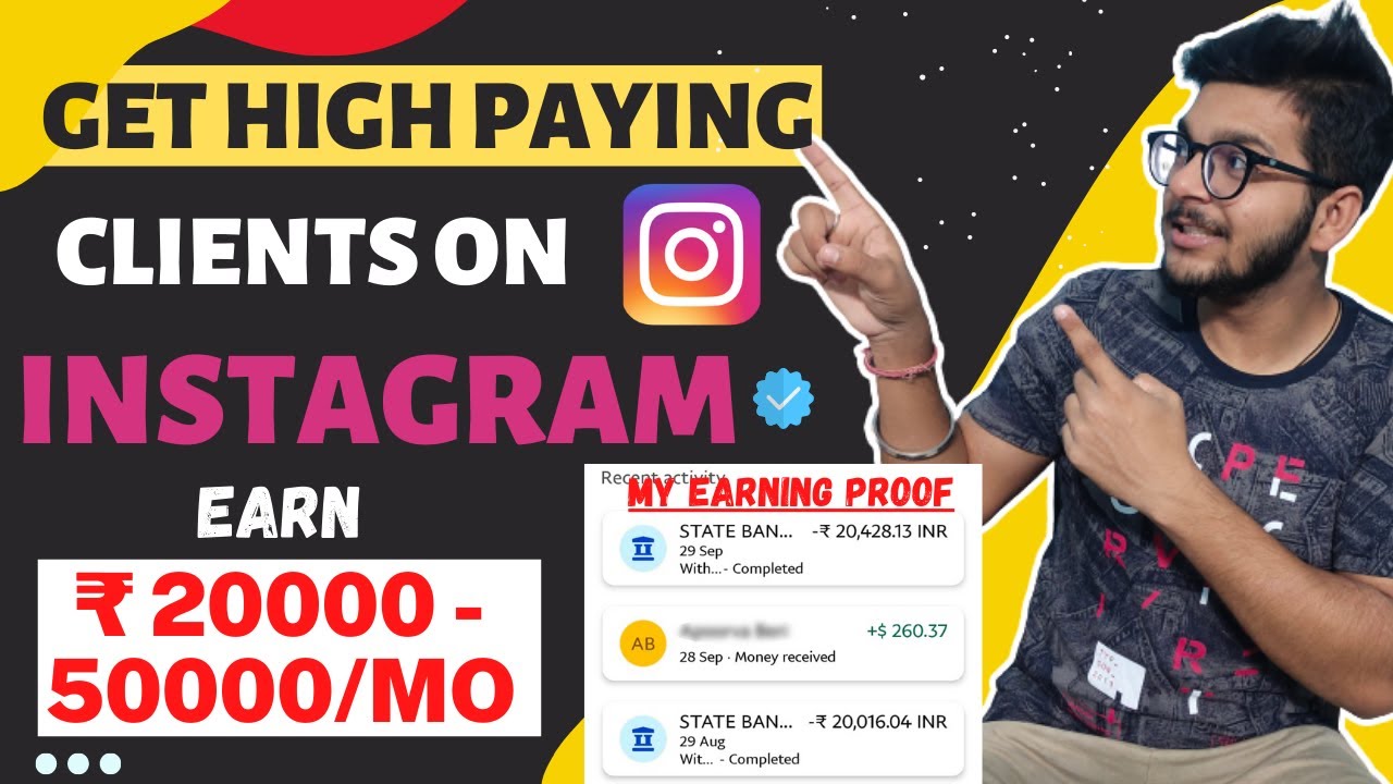 How To Get High Paying 💸 Clients On Instagram (My Earnings Revealed 🔥 ...