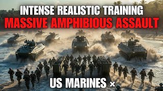 When US Marines Storm the Beach in MASSIVE Amphibious Assault 🚨 Intense Realistic Training