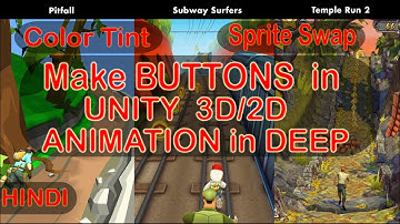 Create UI Button in UNITY ( Animation, Color Tint and Sprite Swap in Deep ) in HINDI| Unity Buttons