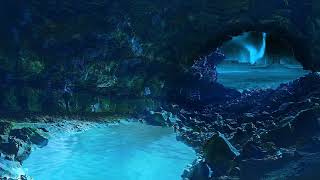 【ASMR】-Blue Sapphire Cave ブルーサファイアの洞窟- 水の滴る音