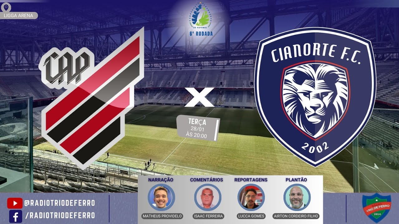 Athletico Pr x Cianorte ao Vivo - YouTube