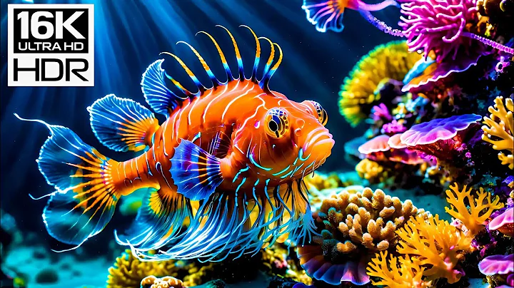 16K HDR Coral Reefs: A Peaceful Journey Through Underwater Colors with Gentle Piano Ambience