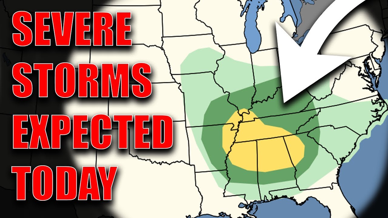 Severe Storms Expected Today! Hail Storms Will Be A Problem.. - YouTube