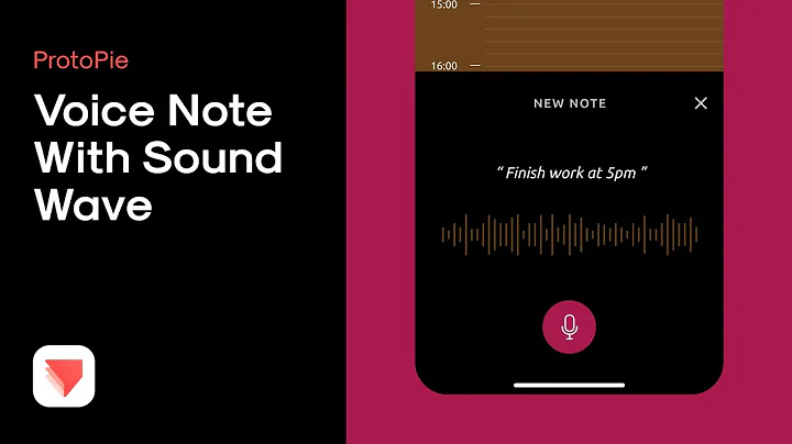 ProtoPie voice prototyping: voice note with sounds wave #new feature #voice