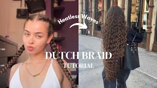 Dutch Braid Tutorial (Heatless Waves)