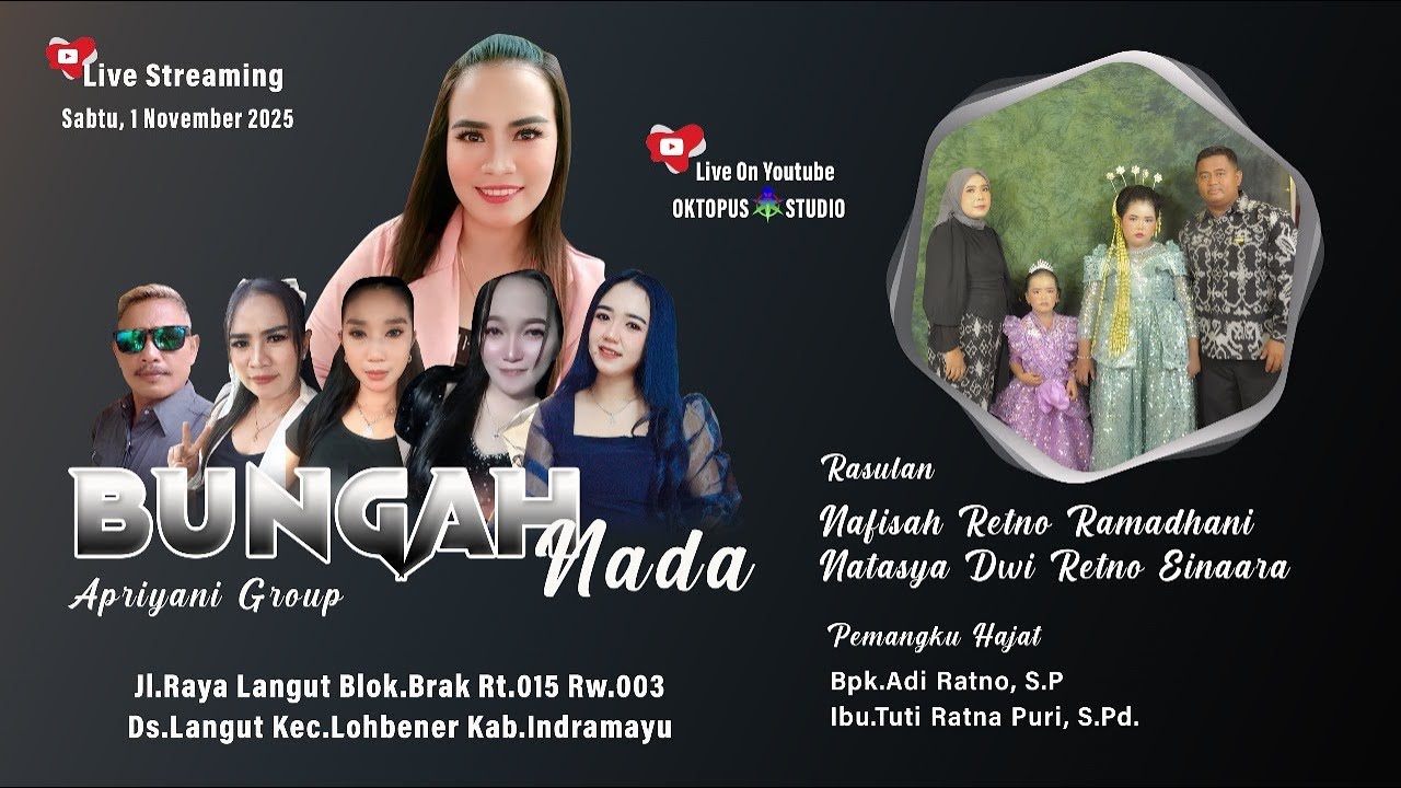 🔴LIVE BUNGAH NADA APRIYANI GROUP || 1 NOV 2025 || DS.LANGUT BLOK BRAK LOHBENER INDRAMAYU