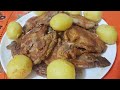 Bisteca assada no forno com batatas!