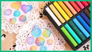 How to Color Shrink Plastic (Shrinky Dinks) with Chalk Pastels [Collab ft. PolymomoTea]