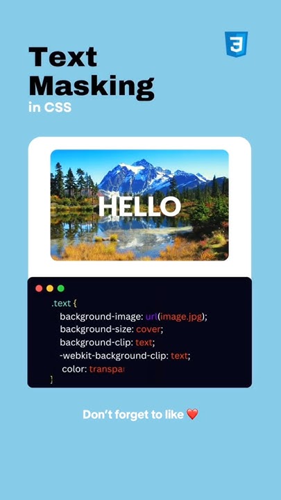 Text Masking in css #shorts #cssanimation #hoveranimation #htmlcss ...