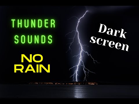 Thunder Sounds No Rain | Dark Screen, Sounds For Deep Sleep, Insomnia Help, Resting | 8 Hours
