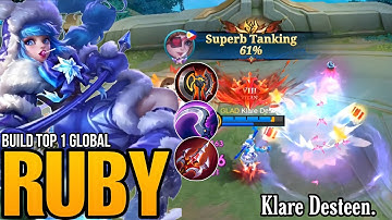 Best Build Ruby 2025 | Top 1 Global Ruby Gamplay by Klare Desteen. | Mobile Legends