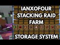 Ianxofour's Stacking Raid Farm Storage System Minecraft 1.20.5 - With filter for Totems