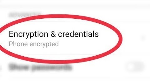 Encryption & credentials Settings || Phone encrypted Storage in Redmi Note 5 Pro