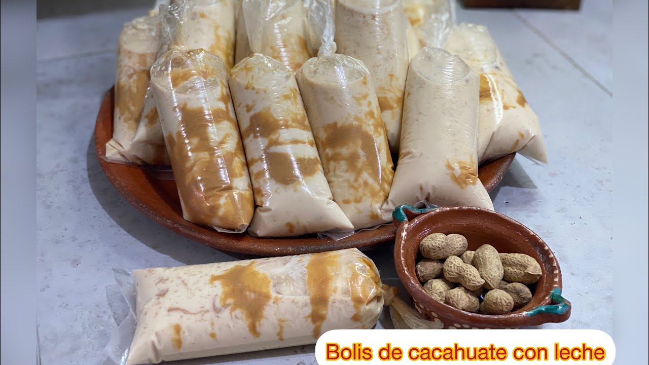 BOLIS DE CACAHUATE CON LECHE / HIELITOS DE CACAHUATE CON LECHE - YouTube
