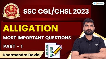Alligation | Most Important Questions | Part 1 | SSC CGL/CHSL 2023 | Dharmendra David