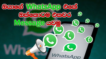 WhatsApp Broadcast Messages in sinhala