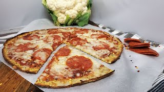 How To Make Keto Cauliflower Pizza Crust | Keto Pizza Recipe