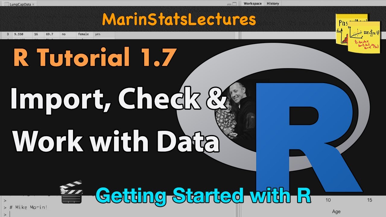 Importing , Checking and Working with Data in R | R Tutorial 1.7 | MarinStatsLectures