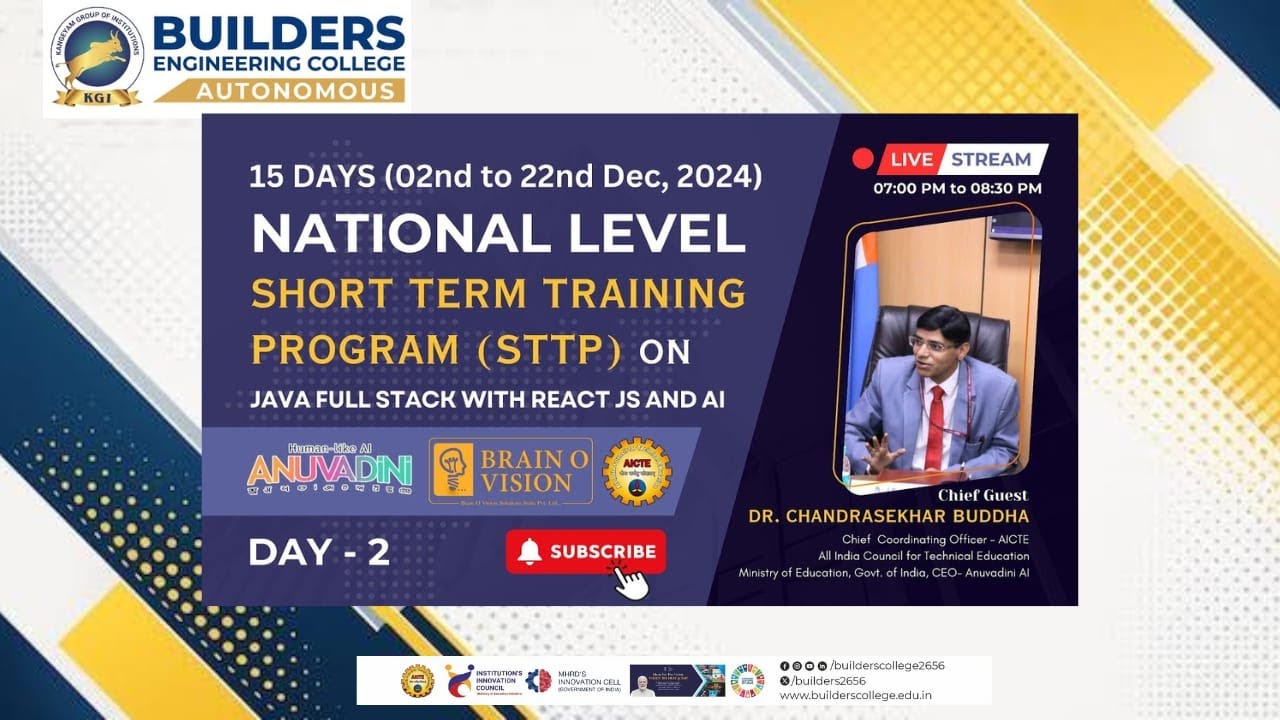 DAY 3 15 days National Level Short Term Training Program on Java ...