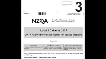 2025 NCEA Level 3 Calculus: Differentiation Exam Walkthrough (AS 91578) | Full Solutions
