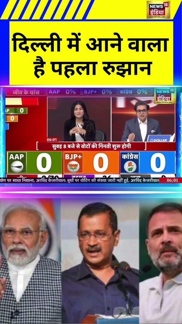 दिल्ली में आना वाला है पहला रुझान | Delhi Election | #Shorts