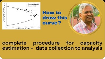 speed-flow relation. How to draw speed - flow curve and determine capacity of a road, step by step