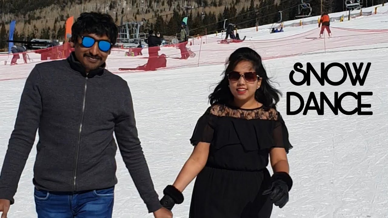 Dancing for a telugu song in snow YouTube