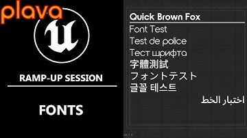 Deep Dive Into: Fonts (Unreal Engine Ramp-Up Session)