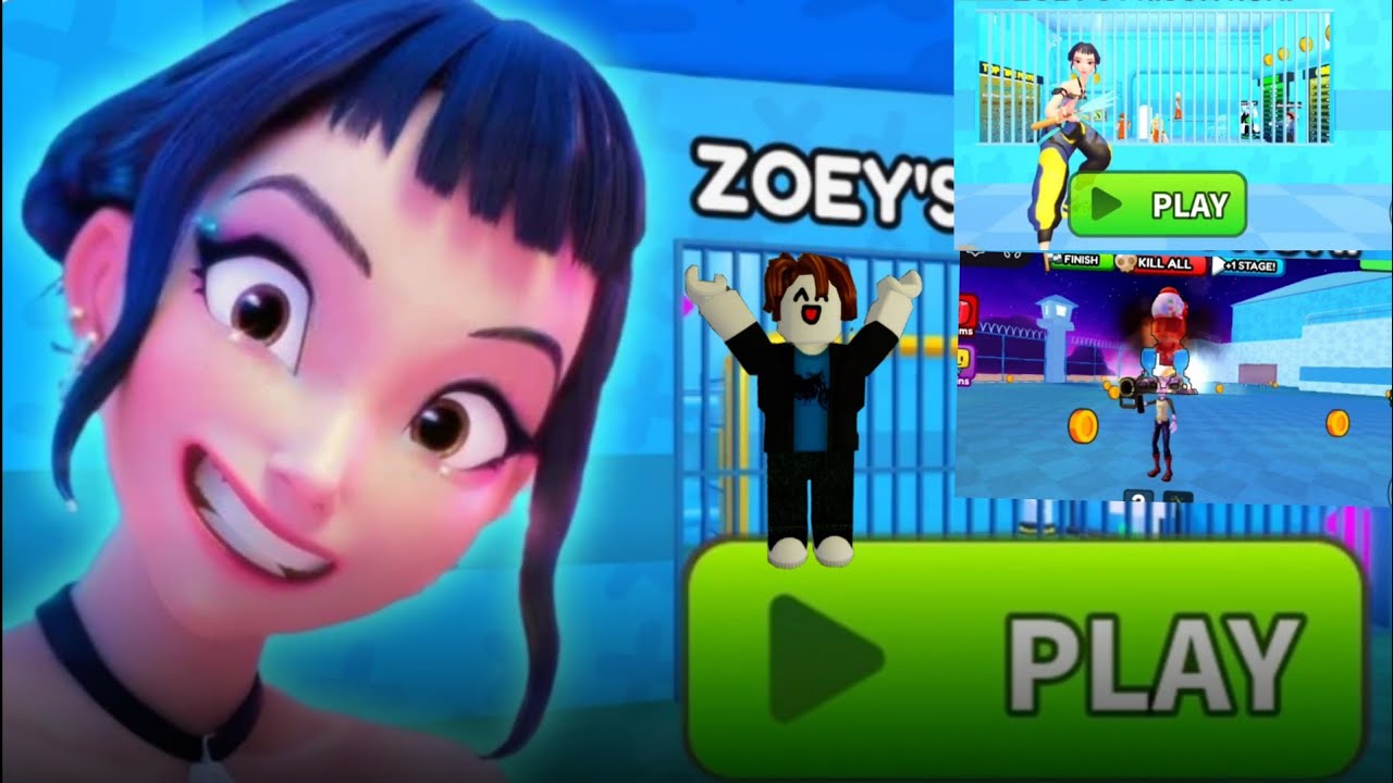 ZOEY'S PRISON run obby roblox gamepley 4