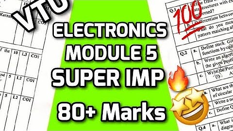 INTRODUCTION TO ELECTRONICS AND COMMUNICATION MODULE 5 SUPER IMPORTANT💯🤩|BESCK104C PASSING PACK #vtu