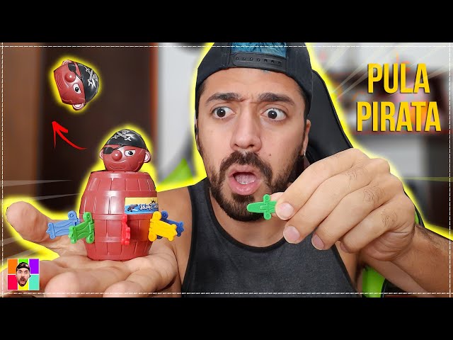 Jogo Barril Pula Pirata - Divirta-se e tome cuidado com o pirata saltador!