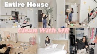 CLEAN WITH ME | entire house cleaning + deep cleaning motivation *2024*