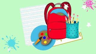 Names of School Supplies for Kids. Learn Classroom Objects in English. Educational Video.