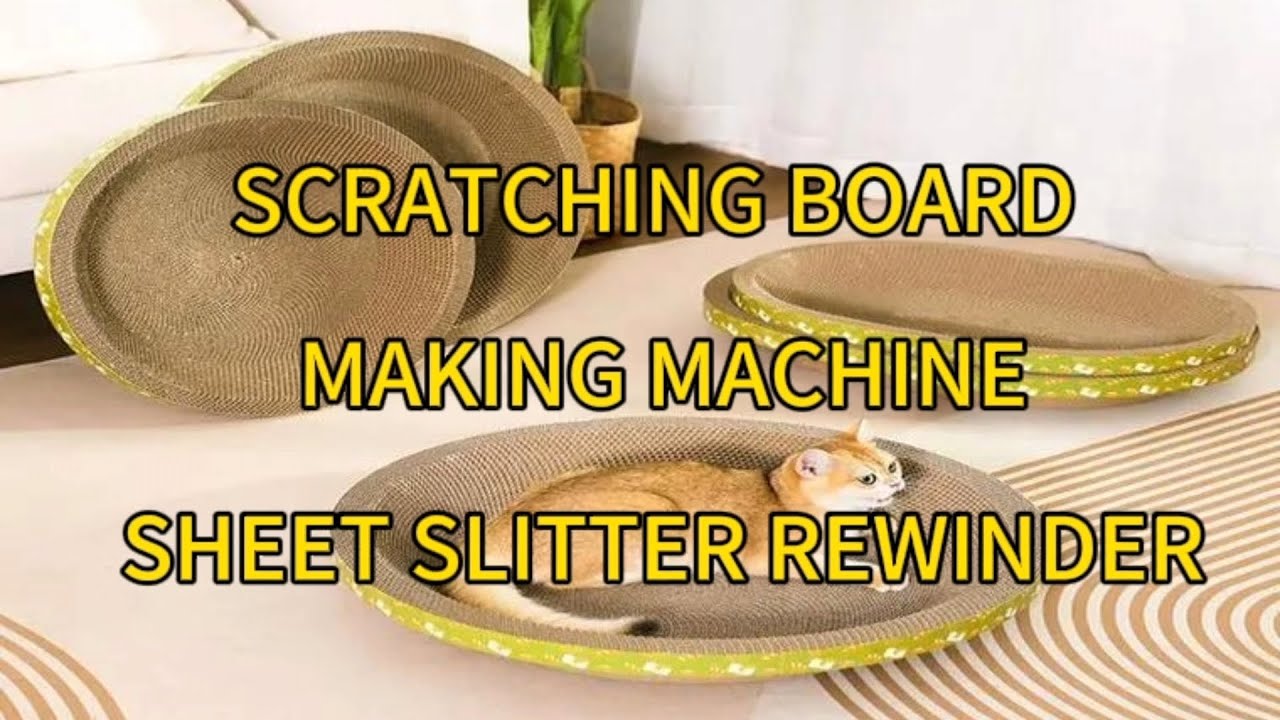 Scratching board making machine, single corrugated sheet roll slitter rewinder.