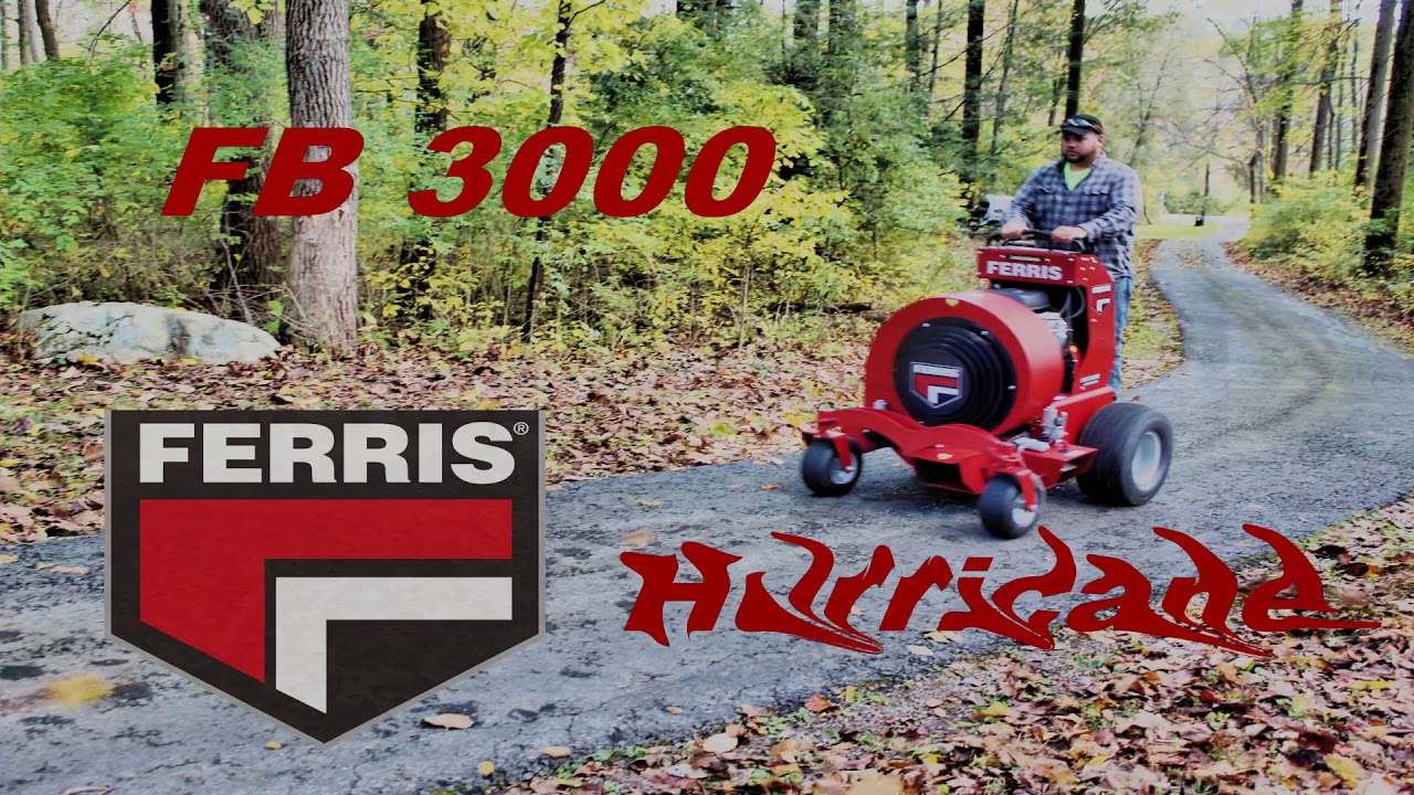 Ferris FB 3000 Hurricane in wet leaves and debris YouTube