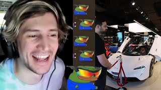 xQc reacts to World's Craziest Car Dealership With Over $100 MILLION Worth of Cars!