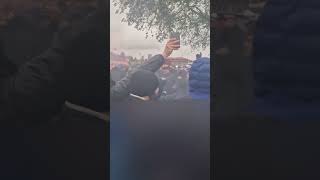 INTER fans celebrating the 20th title singing 