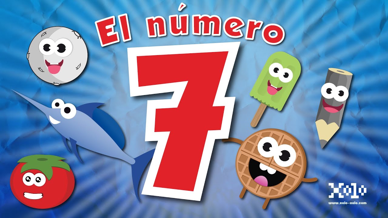 El número 7 en español para niños - Videos Aprende - YouTube