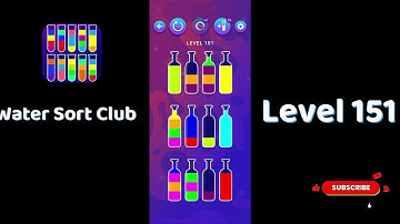 🎮 Water Sort Club Level 151 Walkthrough | Fun Liquid Sorting Game 💧 | SolutionGuruji