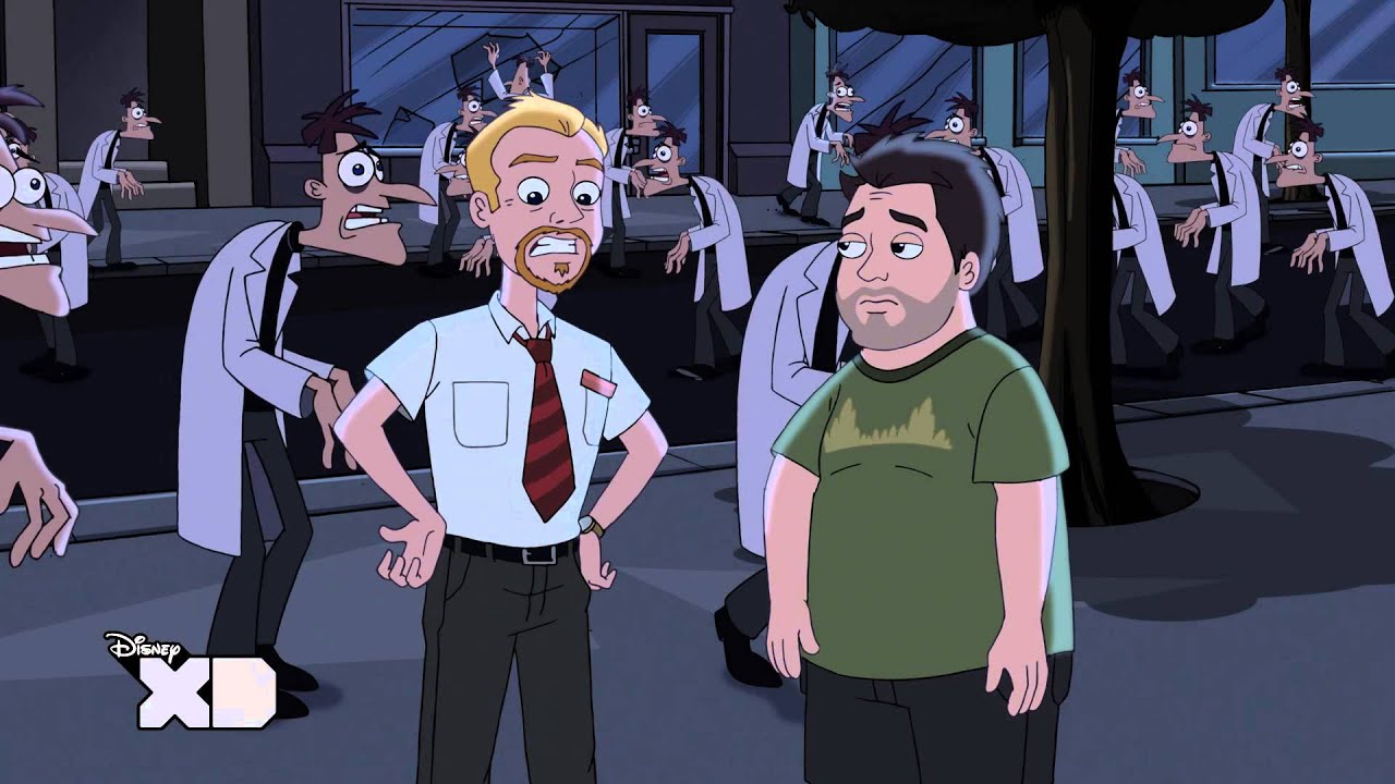 Phineas and Ferb - Night of the Living Pharmacists - Simon Pegg and Nick Frost! - Disney XD UK HD