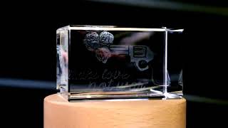 Make Love, Not War Inspirational Quotes 3D Engraved Crystal Gift - Fsq46